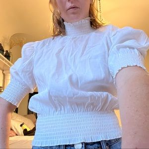 White banded blouse top from Isalis